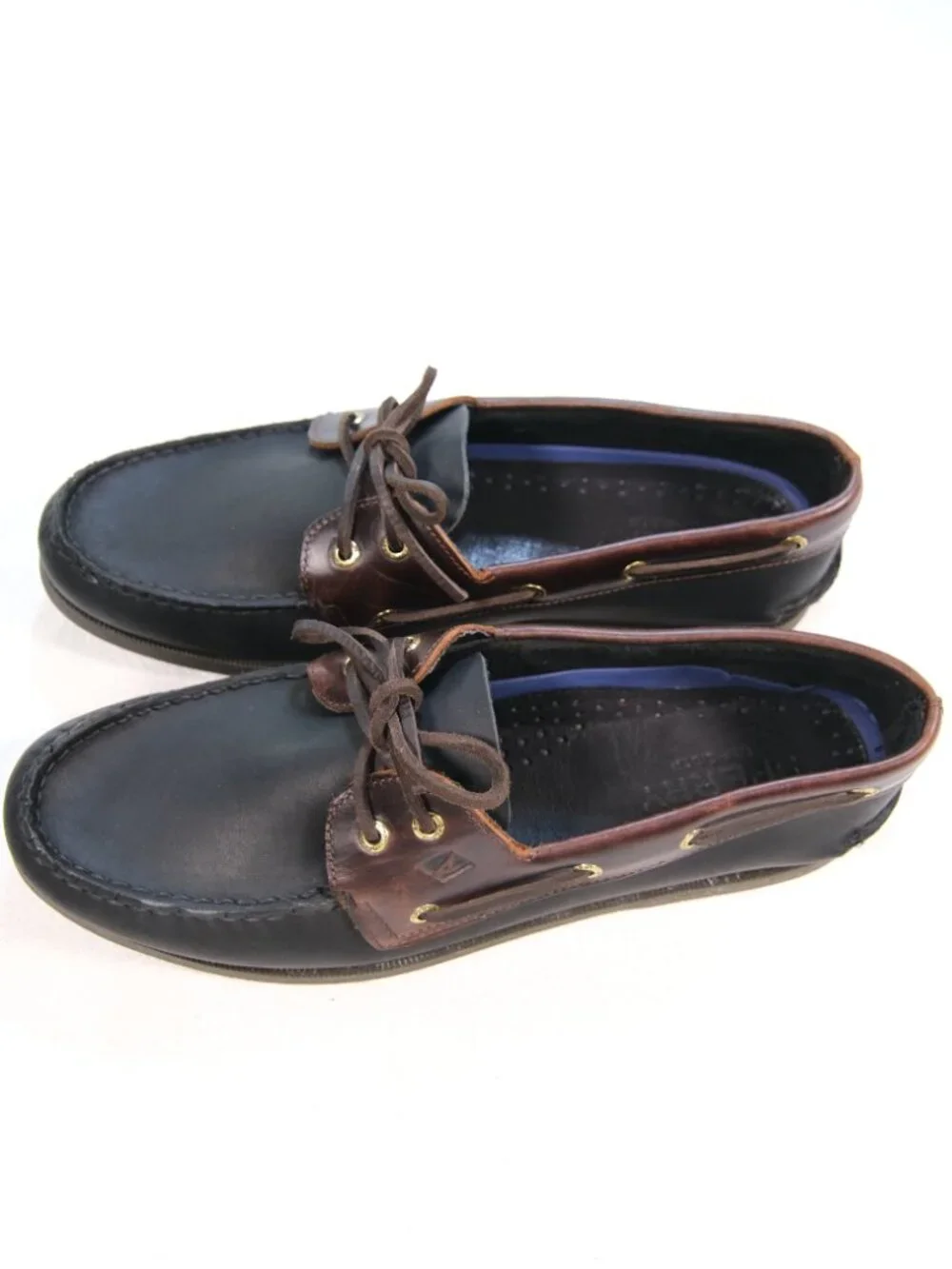 Sperry Top-Sider Authentic Original Boat Shoes two-tone black brown leather